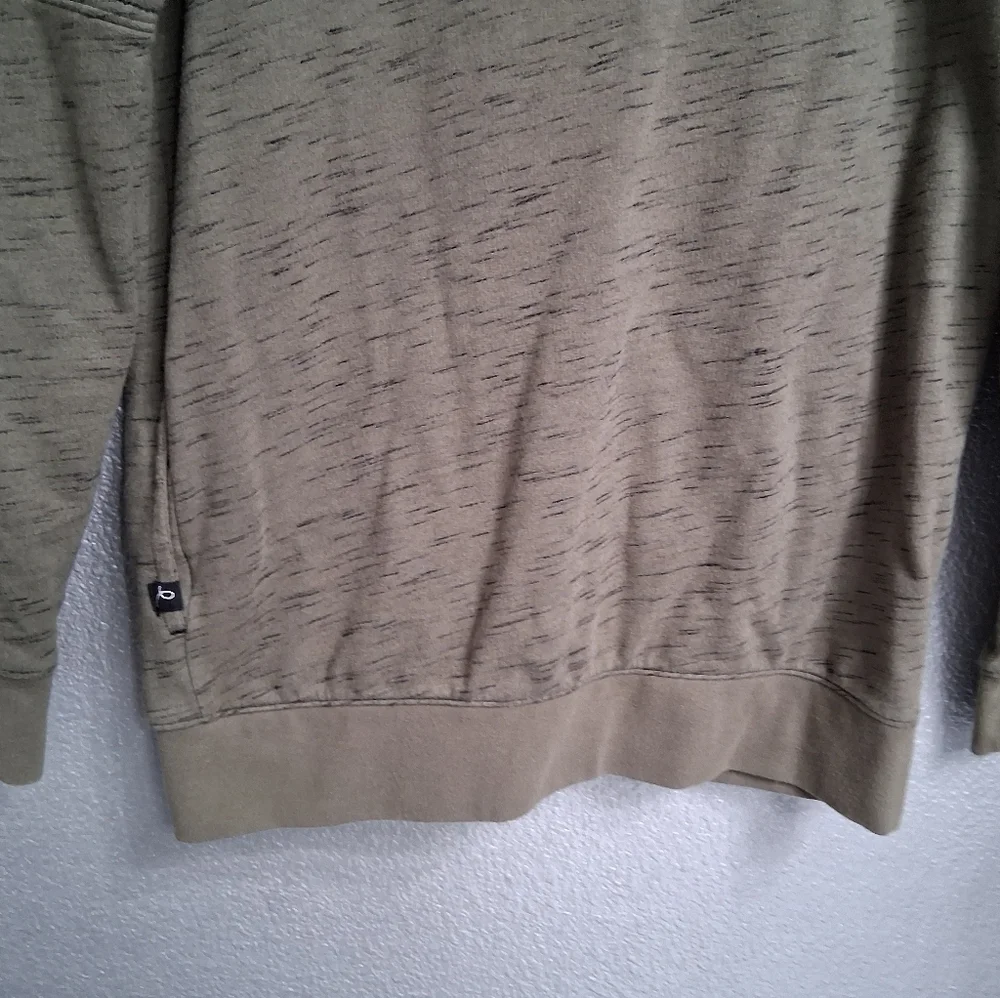 Olive Heathered Lightweight Jacket With Hood   Size L